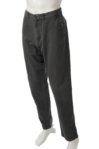J Crew Mens Dark Gray 100% Cotton Chino Pants Size 35