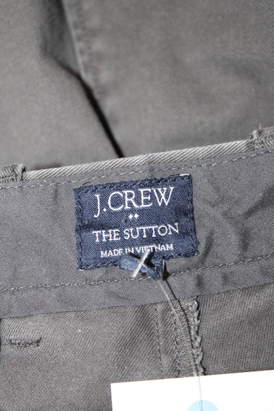 J Crew Mens Dark Gray 100% Cotton Chino Pants Size 35