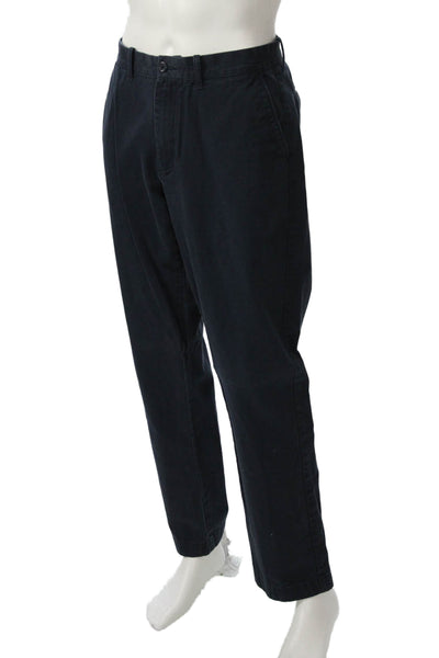 J Crew Mens Dark Blue Cotton Chinos Size 35