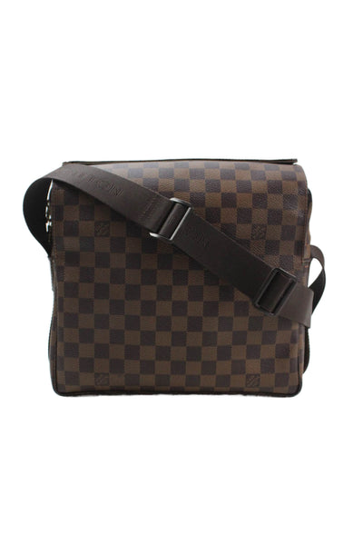 Louis Vuitton Unisex Adults Coated Canvas Damier Naviglio Shoulder Bag Brown