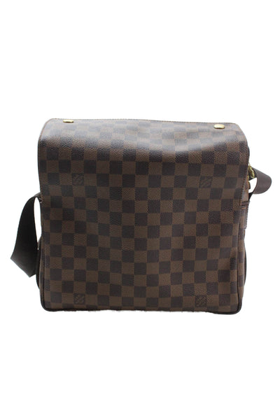 Louis Vuitton Unisex Adults Coated Canvas Damier Naviglio Shoulder Bag Brown