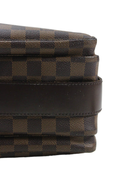 Louis Vuitton Unisex Adults Coated Canvas Damier Naviglio Shoulder Bag Brown