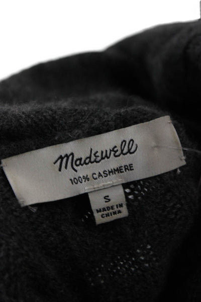 Madewell Unisex Dark Gray Striped Cashmere Turtleneck Sweater Size S