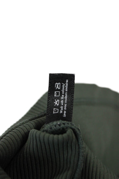 All Access Womens Green Basic Army Tank Round Neck Nylon Spandex Size XS