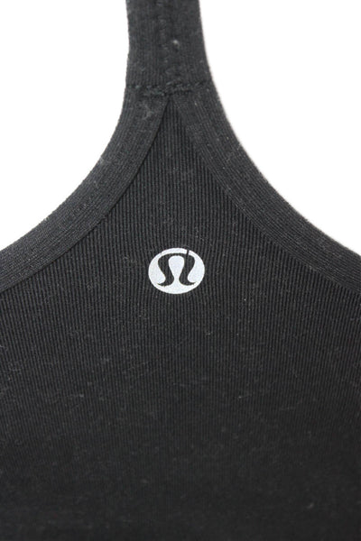 Lululemon Women Black Camisole Sleeveless Round Neck Nylon Size XS