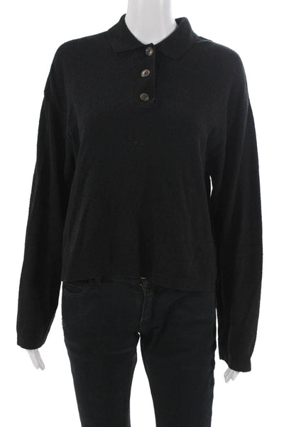 Stockholm Atelier & Other Stories Women Black Polo Tencel Size XS