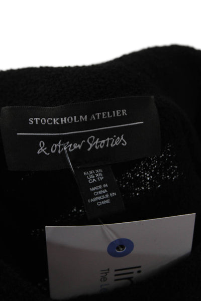 Stockholm Atelier & Other Stories Women Black Polo Tencel Size XS
