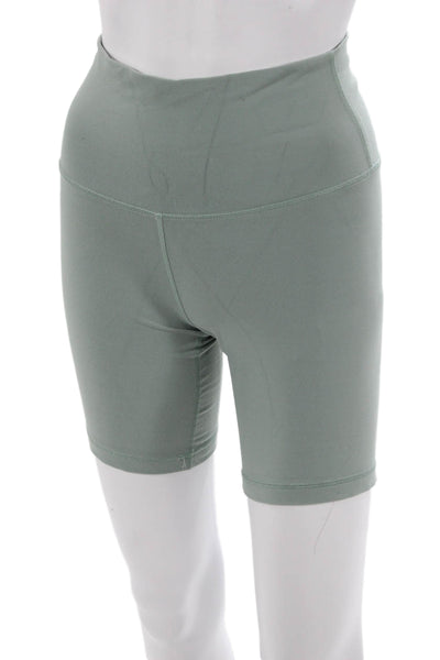 TNA Unisex Biker Shorts Green Nylon Elastane Size S