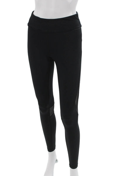 Alala Womens Ankle Leggings Black Nylon Spandex Zip Size S