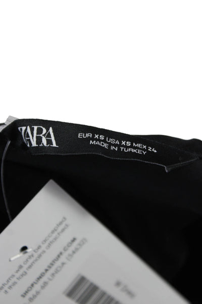 Zara Women Black 90s Slip Dress Sleeveless Long Polyester Size XS