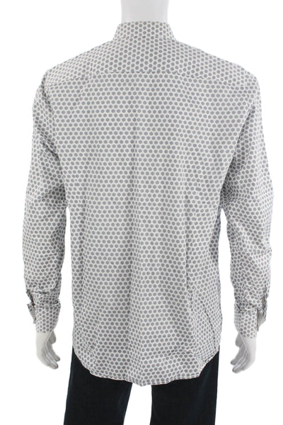 Ted Baker London Mens Cotton Long Sleeve Collar Button-Down Shirt White Size 6