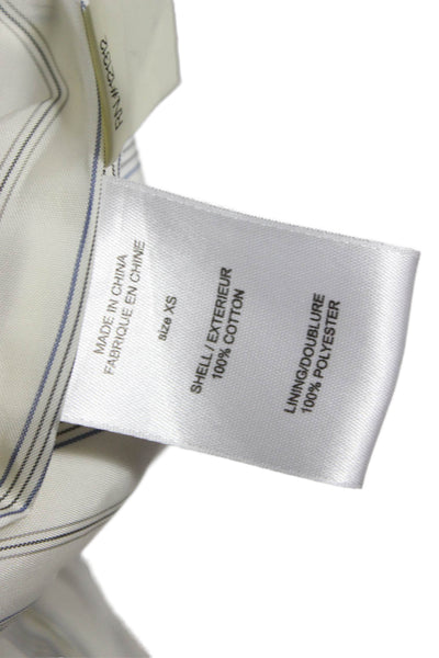 Gryphon New York Womens Trench Coat Beige Cotton Button Long Sleeve Size XS