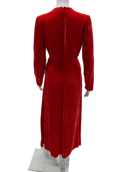 Forte Forte Womens Red Sheath Maxi Dress Long Sleeve Knee Length Size 1