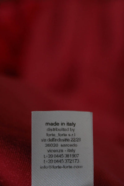 Forte Forte Womens Red Sheath Maxi Dress Long Sleeve Knee Length Size 1
