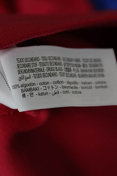 Zara Womens Bodycon Mini Red Cotton Dress 80s Size M