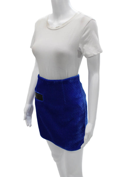 Sandro Womens Mini Pencil Skirt Blue Polyester Knee Length Size 2