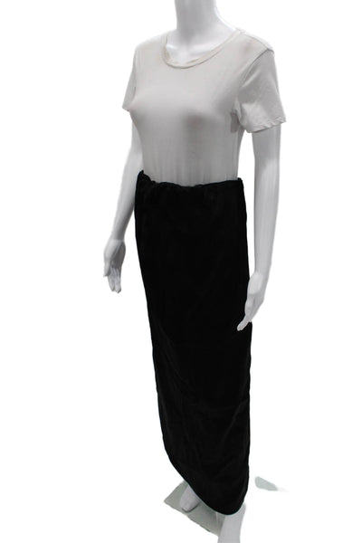 Loulou Studio Womens Black Viscose Maxi Straight Pencil Skirt Long Size M