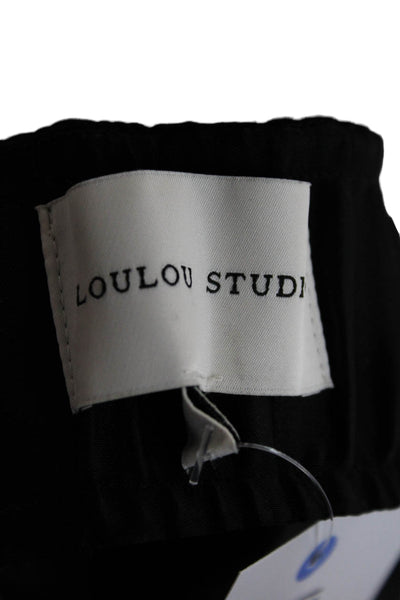 Loulou Studio Womens Black Viscose Maxi Straight Pencil Skirt Long Size M