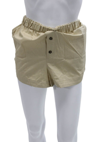Zara Unisex Boxer Shorts Beige 100% Cotton Solid Size S