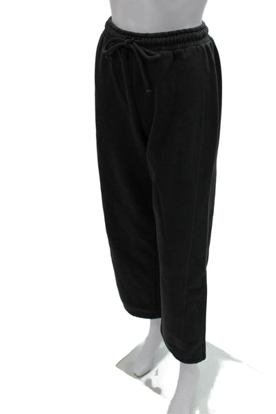 Zara Unisex Dark Gray Sweatpants Drawstring Cotton Blend Size XS