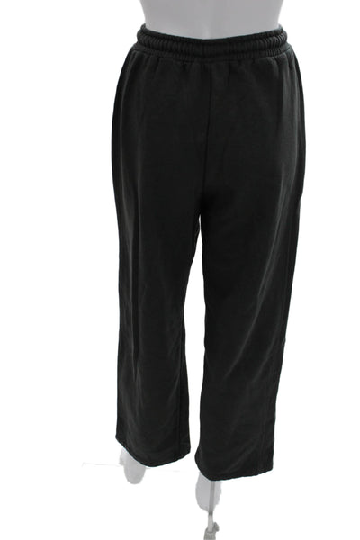 Zara Unisex Dark Gray Sweatpants Drawstring Cotton Blend Size XS