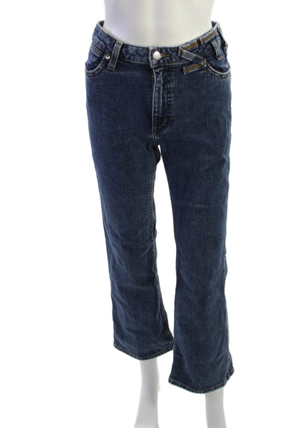Wrangler Women Cropped Straight Jeans Indigo Petite Size 25