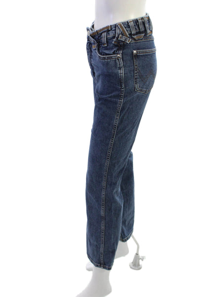 Wrangler Women Cropped Straight Jeans Indigo Petite Size 25