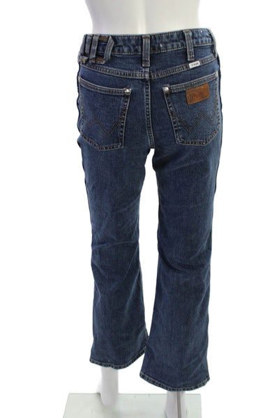 Wrangler Women Cropped Straight Jeans Indigo Petite Size 25