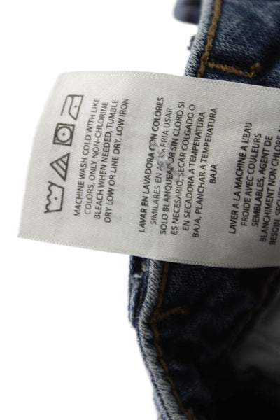 Wrangler Women Cropped Straight Jeans Indigo Petite Size 25