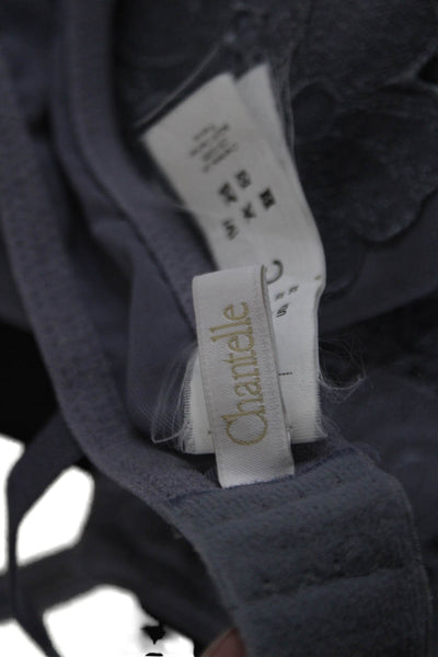 Chantelle Womens Lace Bow Detail Balconette Bra Grey Size 32C