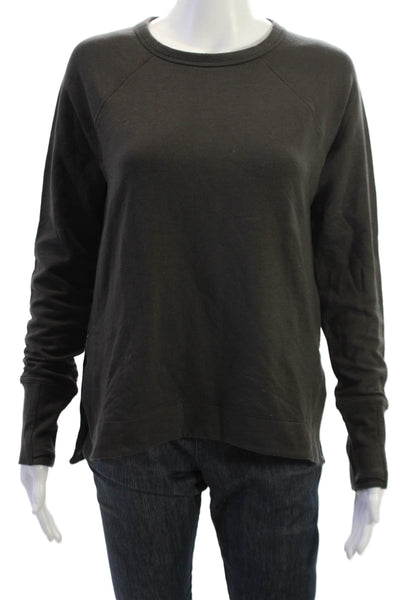 Athleta Women Pullover Sweatshirt Black Crew Neck Long Sleeve Size 2XS