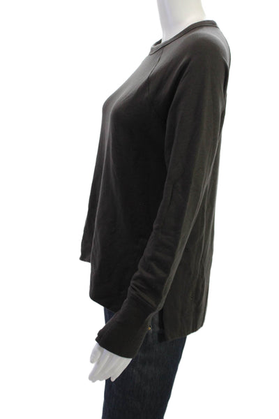 Athleta Women Pullover Sweatshirt Black Crew Neck Long Sleeve Size 2XS