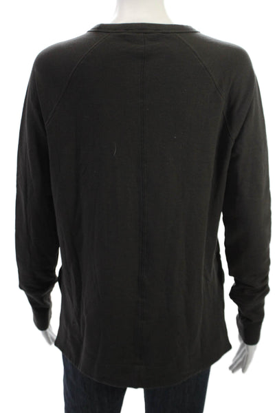 Athleta Women Pullover Sweatshirt Black Crew Neck Long Sleeve Size 2XS