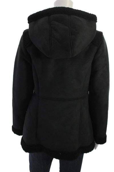 Koolaburra Women Black High Neck Zip Jacket Nylon Cotton Long Sleeve Size XXS