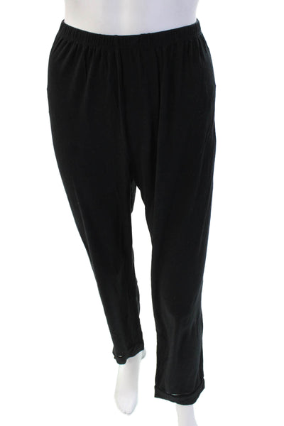 Eberjey Unisex Black Sweatpants Modal Spandex Inseam 30 Size L