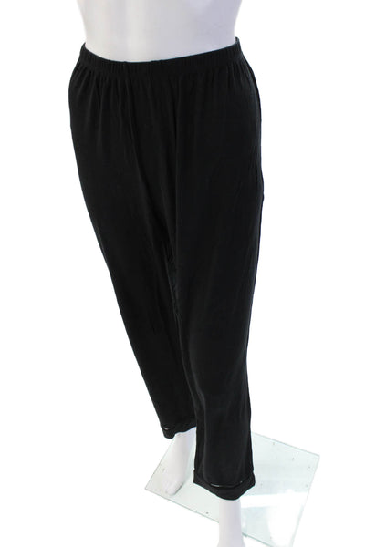 Eberjey Unisex Black Sweatpants Modal Spandex Inseam 30 Size L