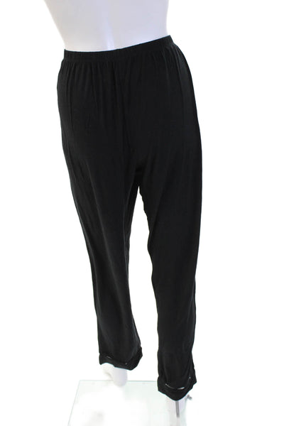 Eberjey Unisex Black Sweatpants Modal Spandex Inseam 30 Size L