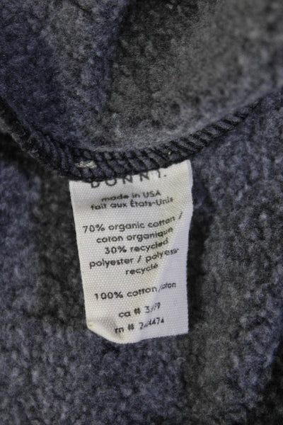 Donni Unisex Cardigan Black V-Neck Button Long Sleeve Solid Organic Size M