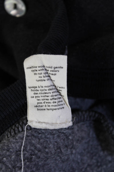 Donni Unisex Cardigan Black V-Neck Button Long Sleeve Solid Organic Size M