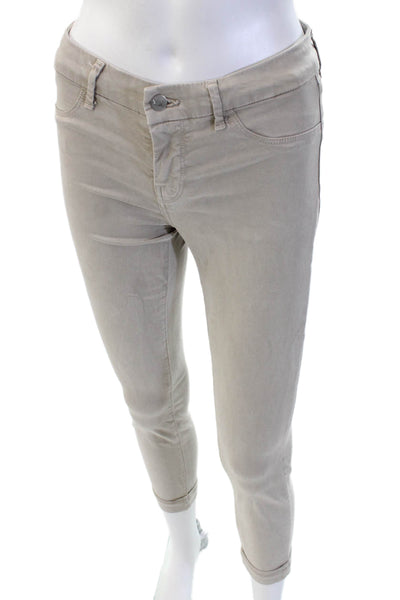 J Brand Womens Cropped Ankle Pants Beige Lyocell Cotton Size 25