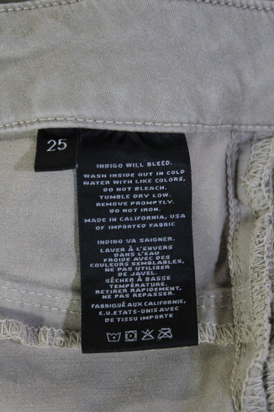 J Brand Womens Cropped Ankle Pants Beige Lyocell Cotton Size 25