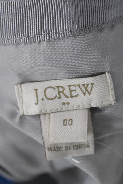 J Crew Womens Gray Mini Pencil Skirt Polyester Size 00