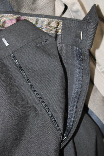 Lauren Ralph Lauren Mens Dress Pants Black 65% Polyester 35% Rayon Size 35