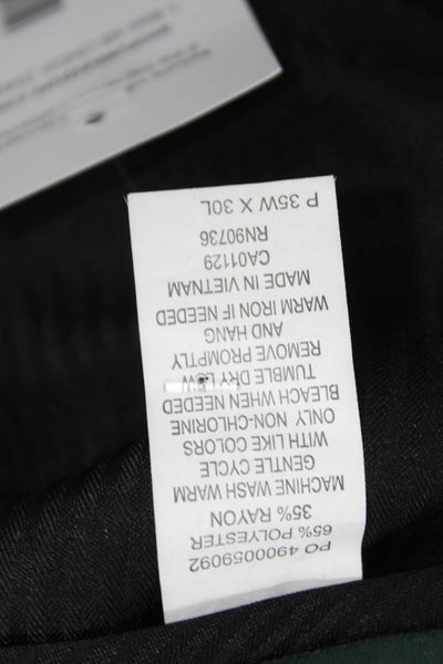 Lauren Ralph Lauren Mens Dress Pants Black 65% Polyester 35% Rayon Size 35