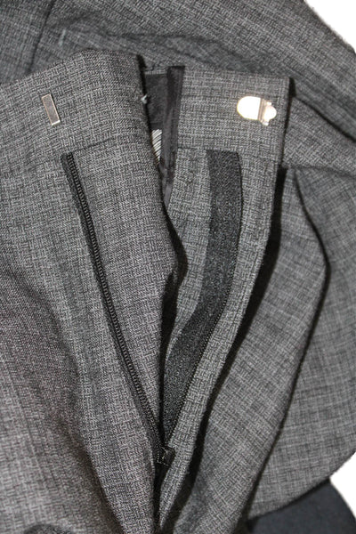Banana Republic Men Dress Pants Dark Gray Check Polyester Viscose Size 36