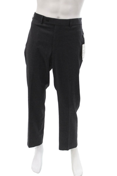 Lauren Ralph Lauren Mens Dress Pants Dark Gray Check Button Size 36