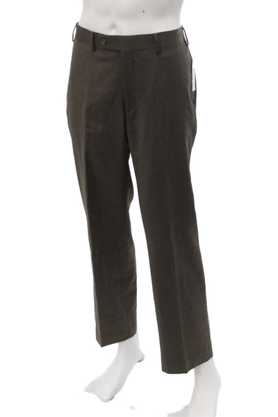 Lauren Ralph Lauren Mens Dress Pants Brown Button Size 35