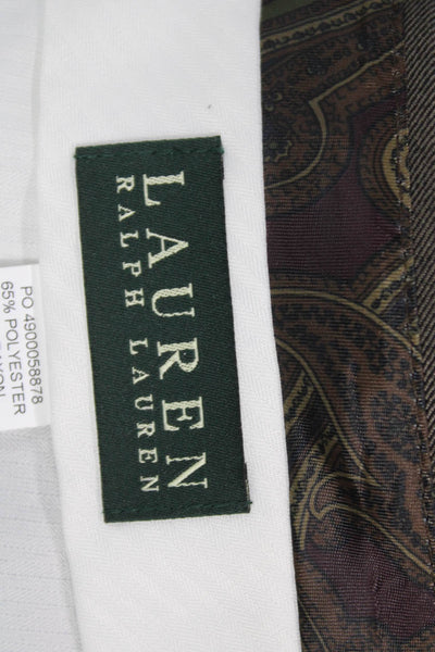 Lauren Ralph Lauren Mens Dress Pants Brown Button Size 35