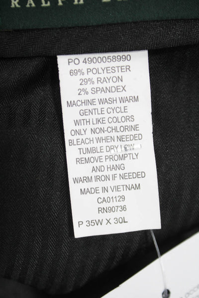 Lauren Ralph Lauren Mens Dark Gray Dress Pants Big and Tall Size 35
