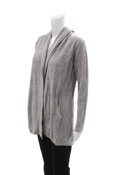 Barefoot Dreams Womens Cardigan Hoodie Gray Long Sleeve Size S